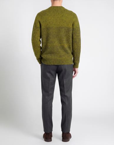 Man Sweater Military green Size 36 Lambswool
