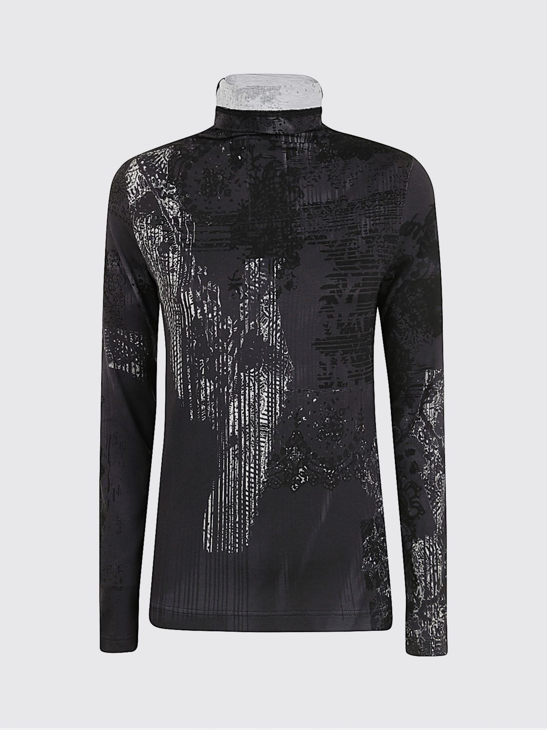 Abstract-print top - Blue