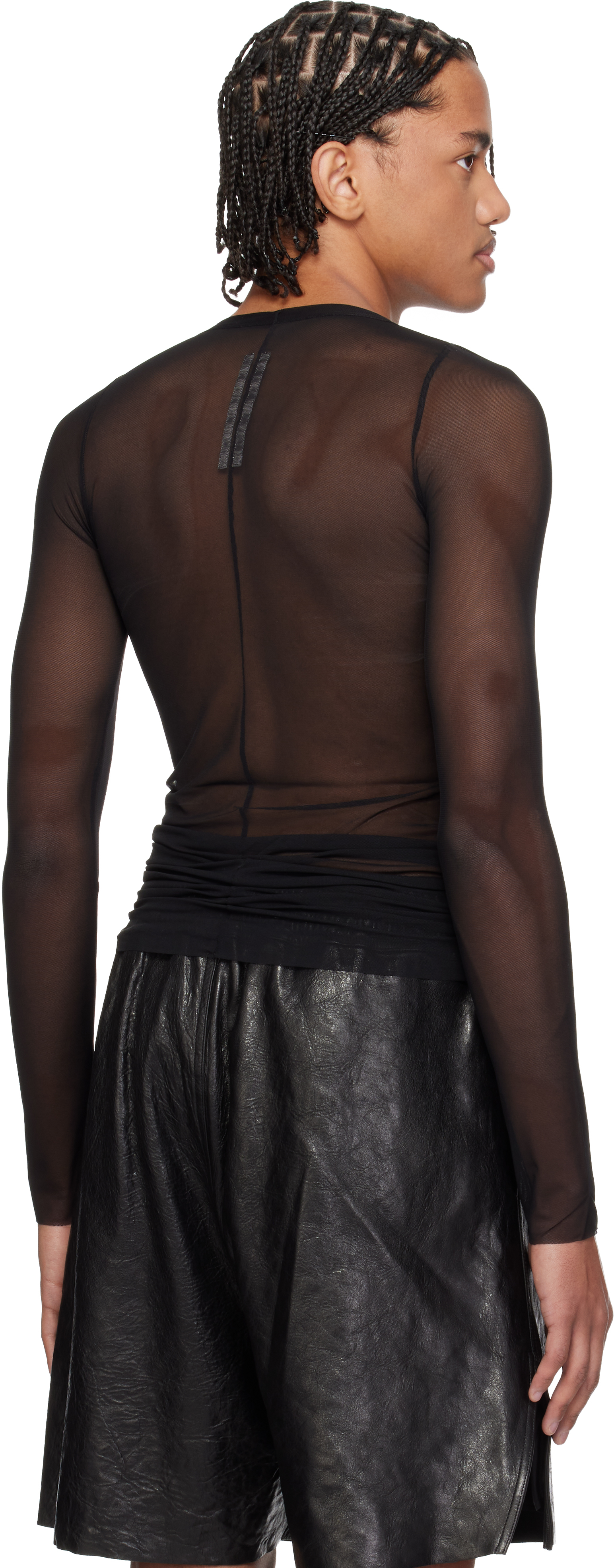 Black Temple Rib LS T-shirt