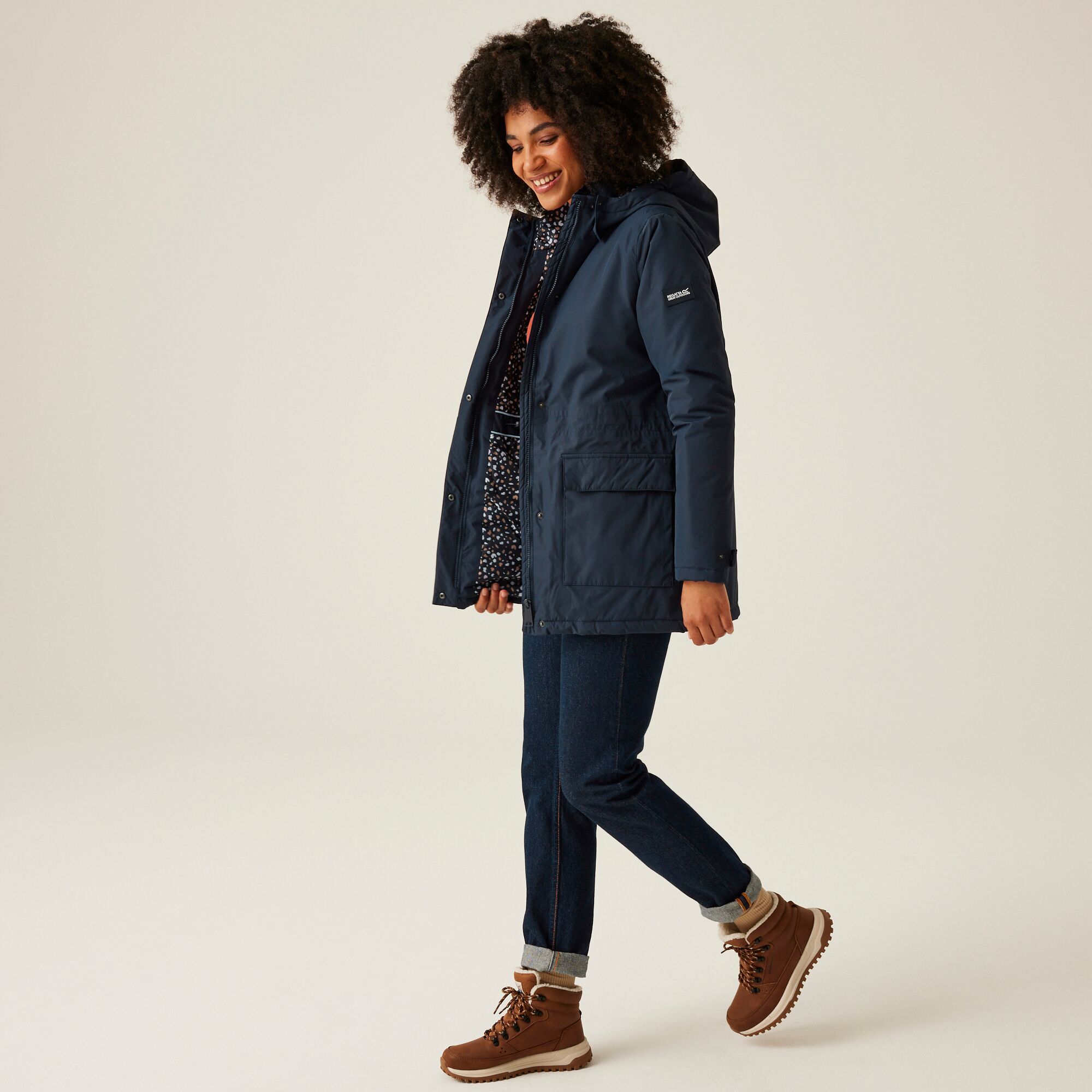Regatta Mireya Waterproof Insulated Jacket In Navy