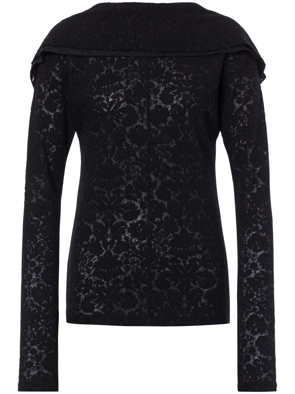 Lace-detailing blouse - Black