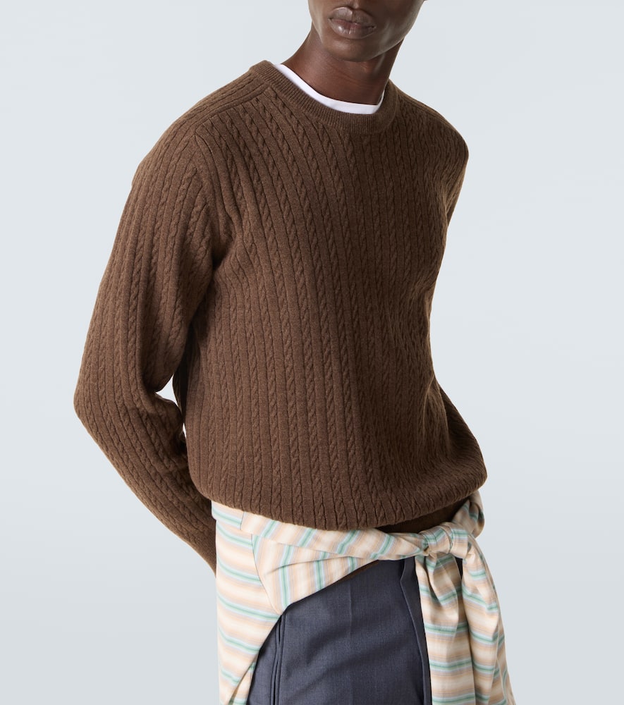 Cable-knit wool sweater