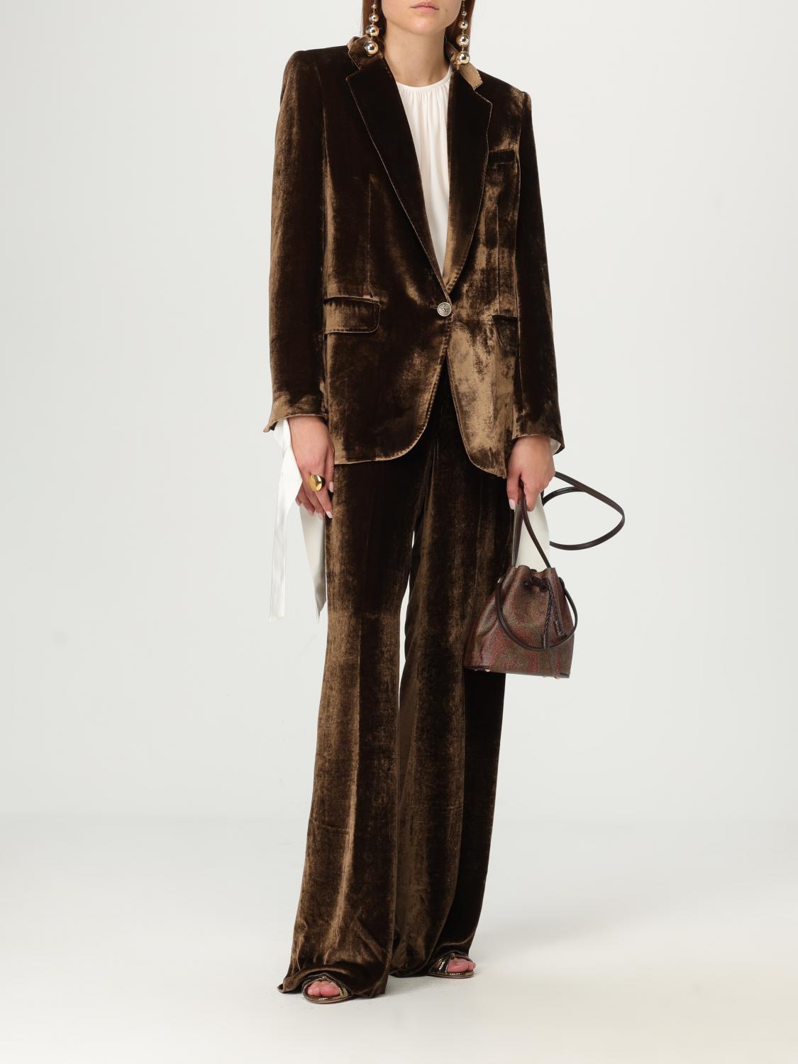 Velvet palazzo trousers - Black