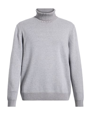 Man Turtleneck Grey Size 46 Virgin Wool, Cashmere, Viscose