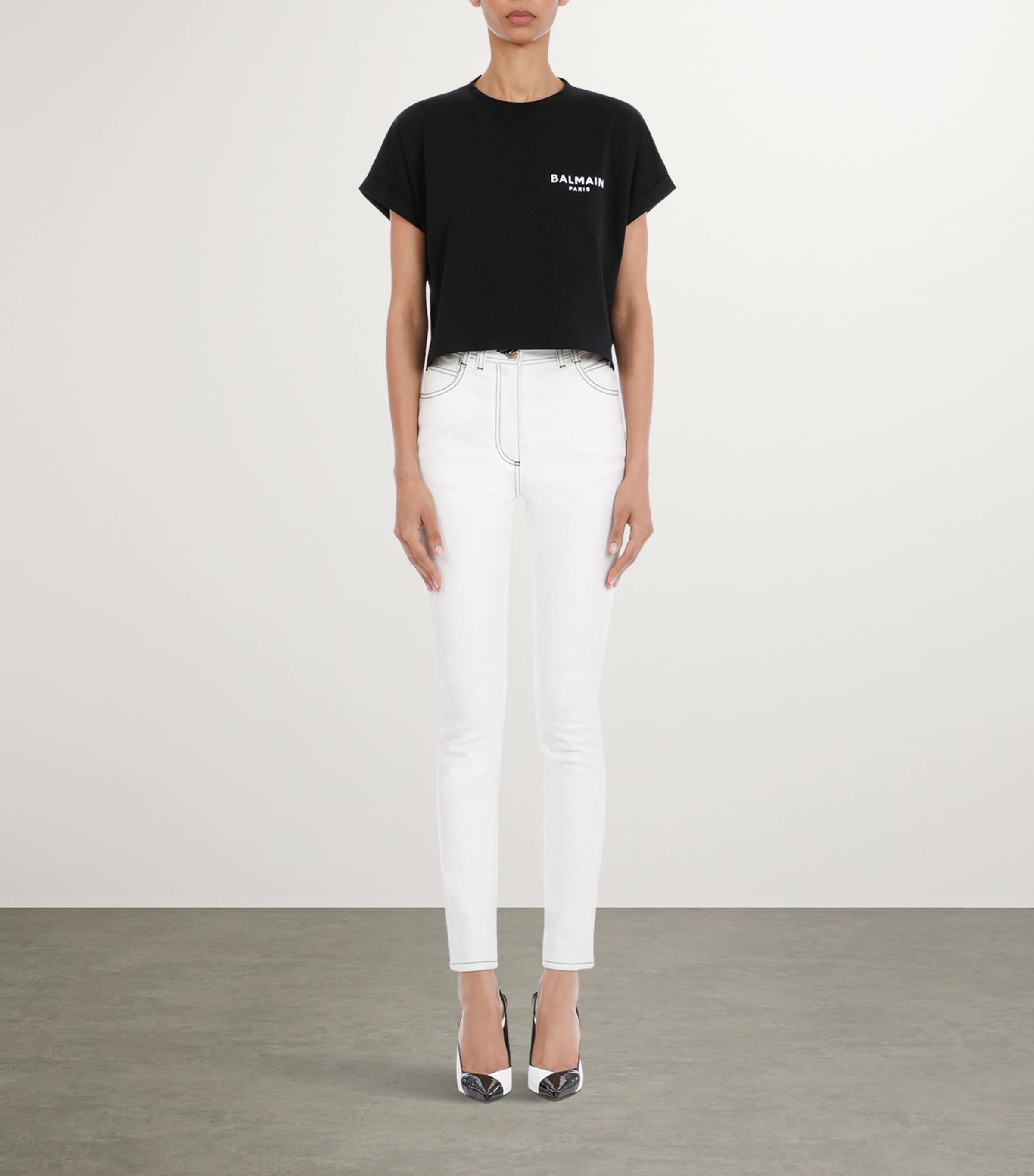 Cotton Cropped Logo T-Shirt