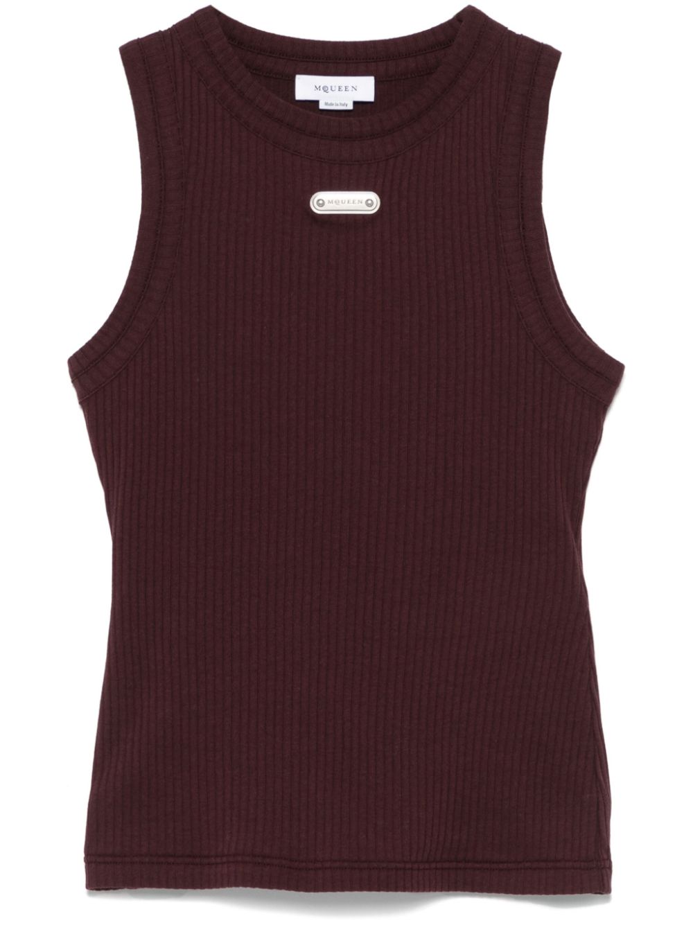 Logo-plaque tank top - Red