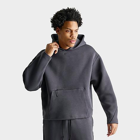 Men's Tech Ergo Fleece Pullover Hoodie in Anthracite/Black