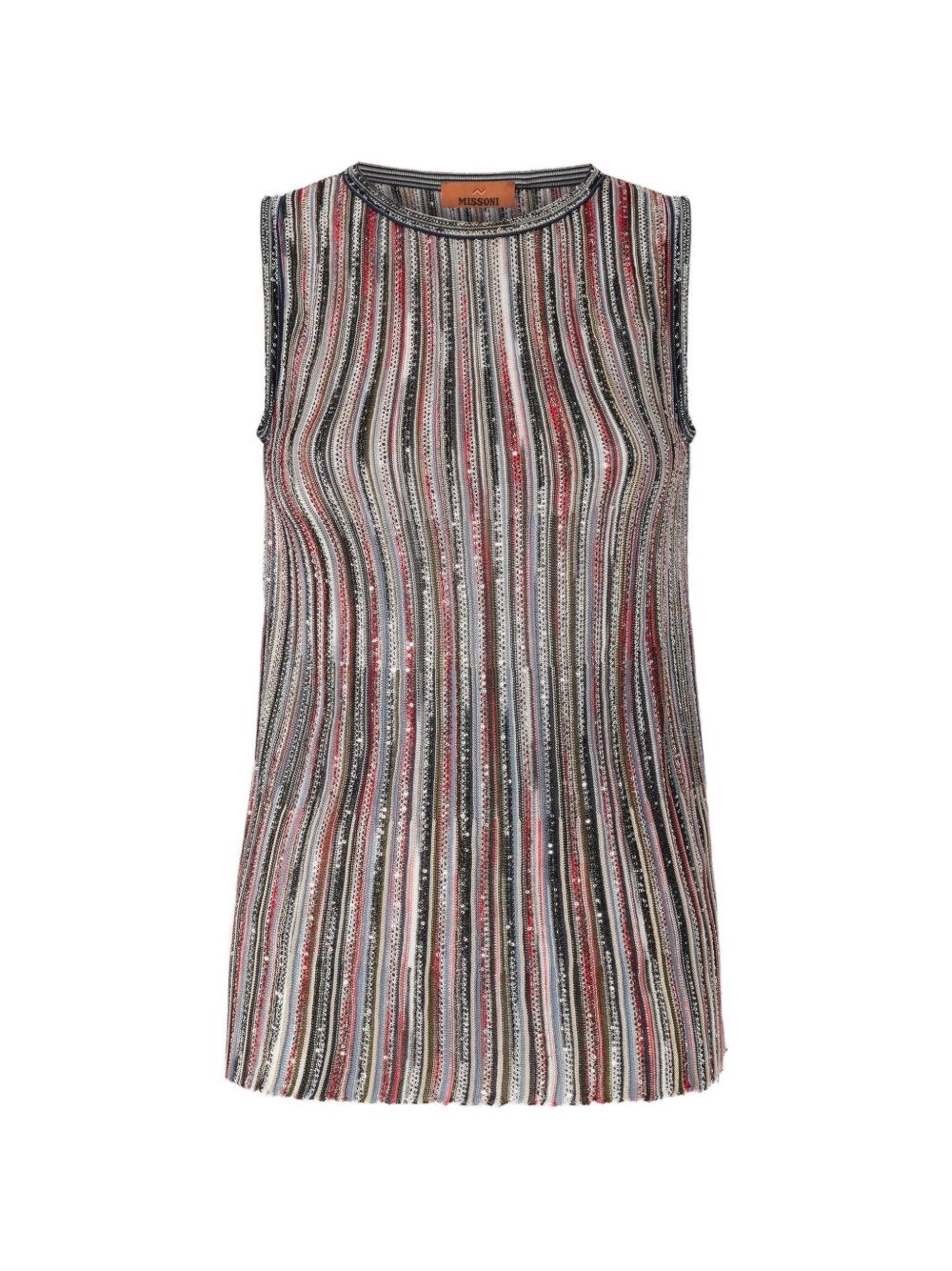 Missoni - sleeveless top round neck striped design