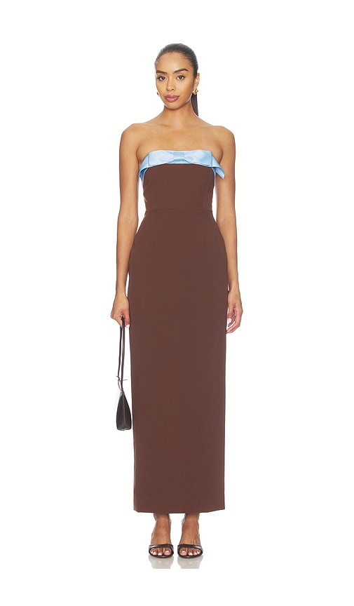 Sonya Moda x REVOLVE Ivrea Ribbon Dress in Brown. - XS also in S, M