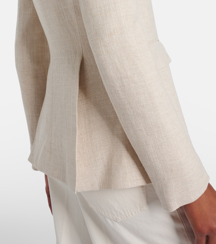 Fenice linen-blend blazer