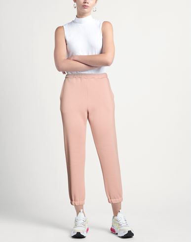 Woman Pants Blush Size M Cotton, Polyester