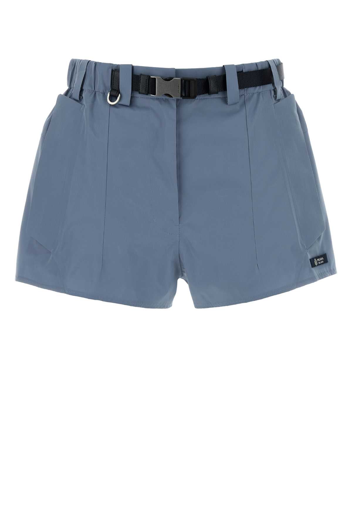 Canvas Bermuda Shorts — Blue