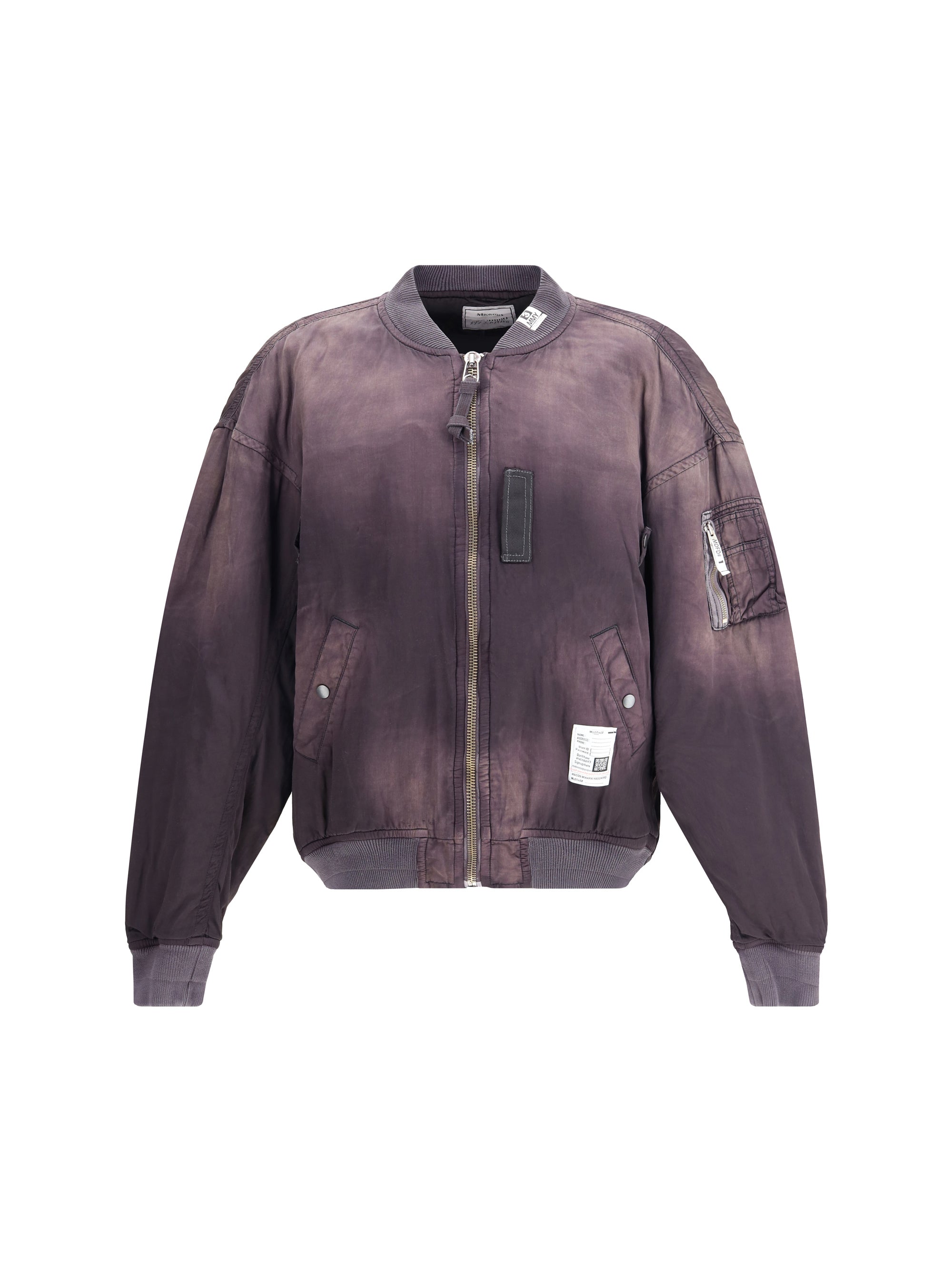 Distressed Flight Jacket — Purple