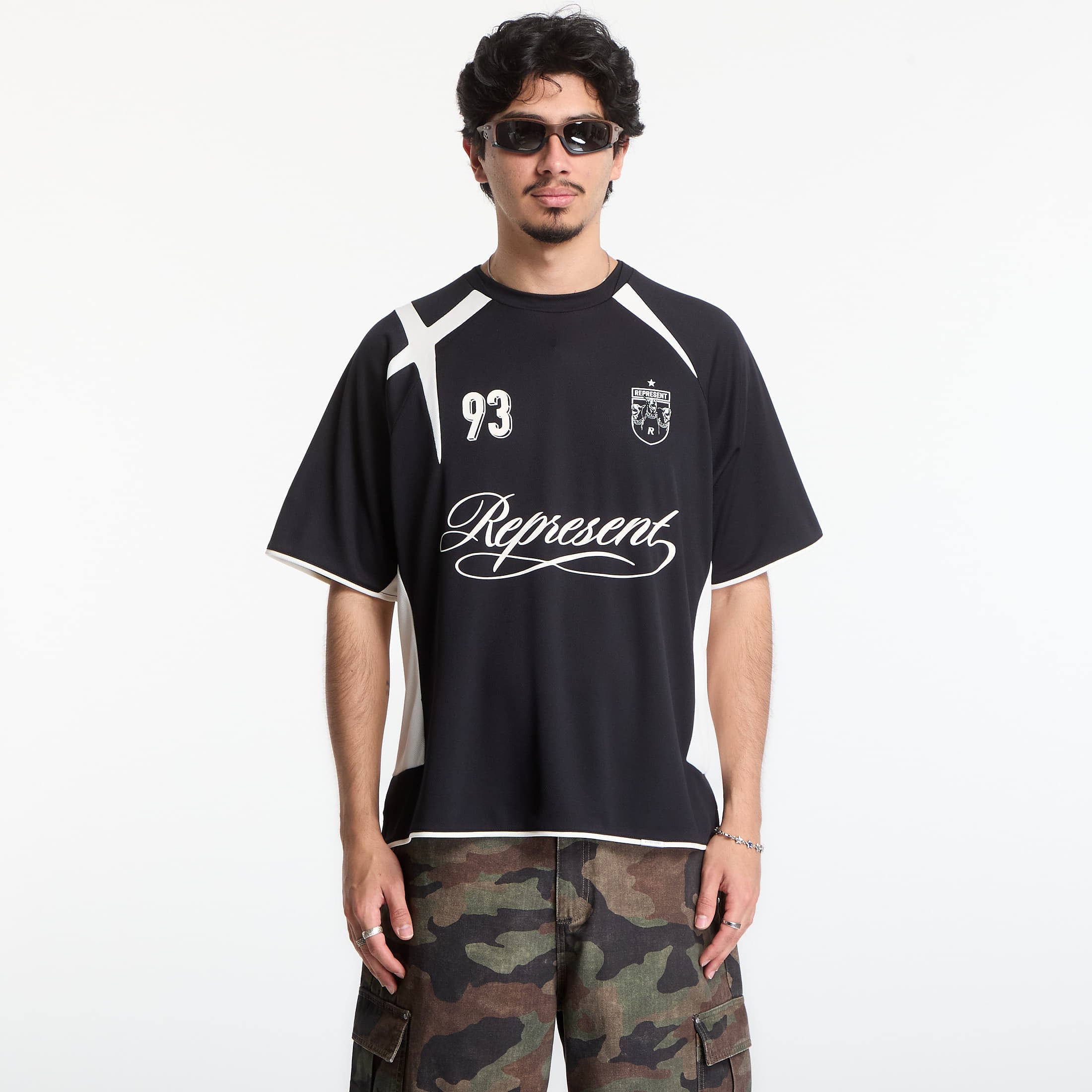 REPRESENT Star Football Top UNISEX Jet Black