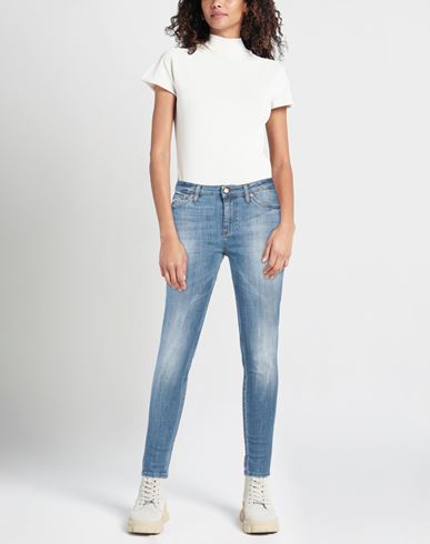 Woman Jeans Blue Size 29 Cotton, Elastane