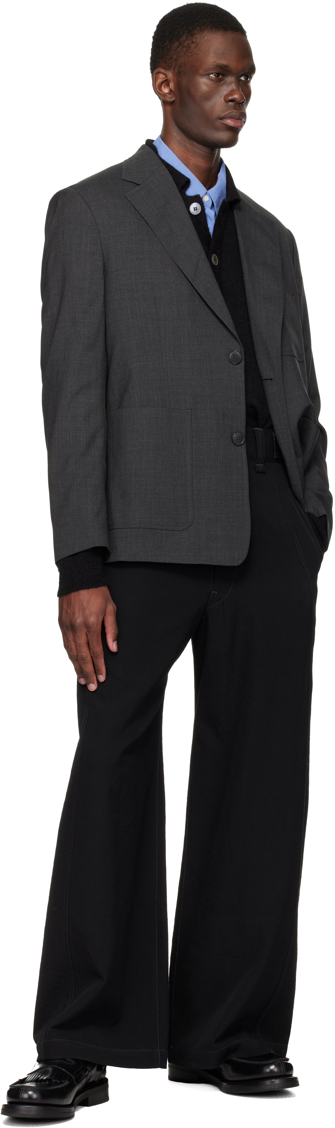 Gray Patch Pocket Blazer