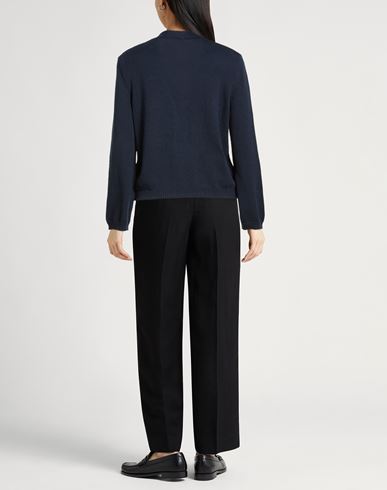 Woman Cardigan Navy Size M Cotton, Silk