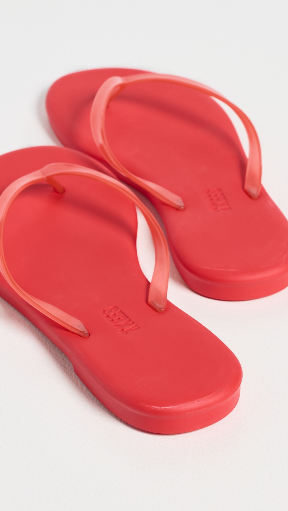 Aqua Jelly Flip Flops Sol Red