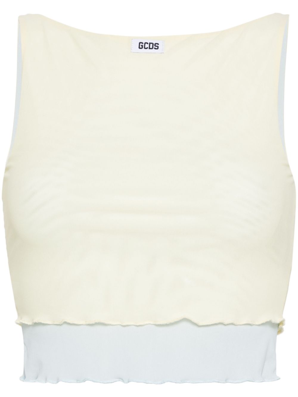 Logo-patch layered mesh top - Yellow