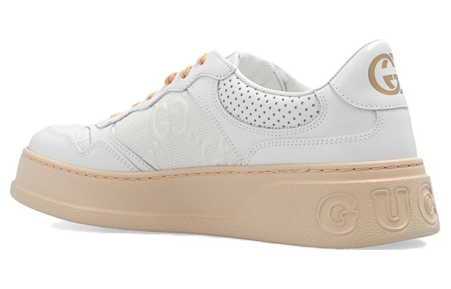 (WMNS) GG Embossed Sneaker 'White Beige'