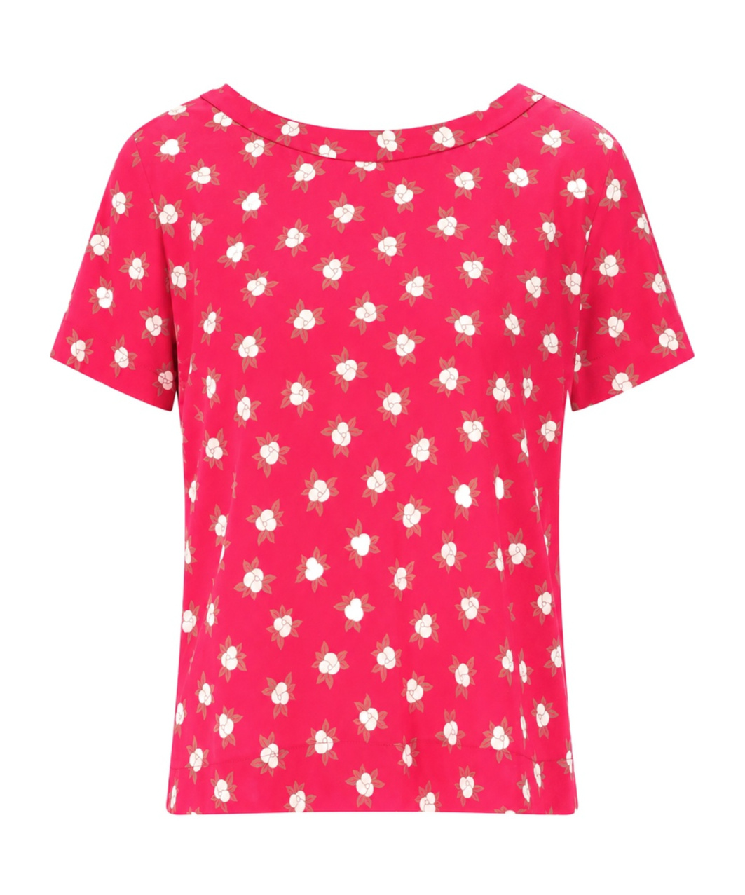 Camellia-print T-shirt