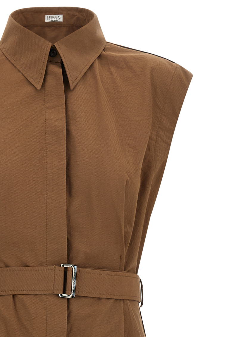 Brown Cotton Dress