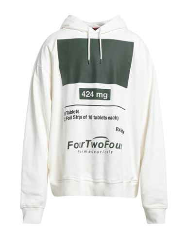 Man Sweatshirt Cream Size L Cotton