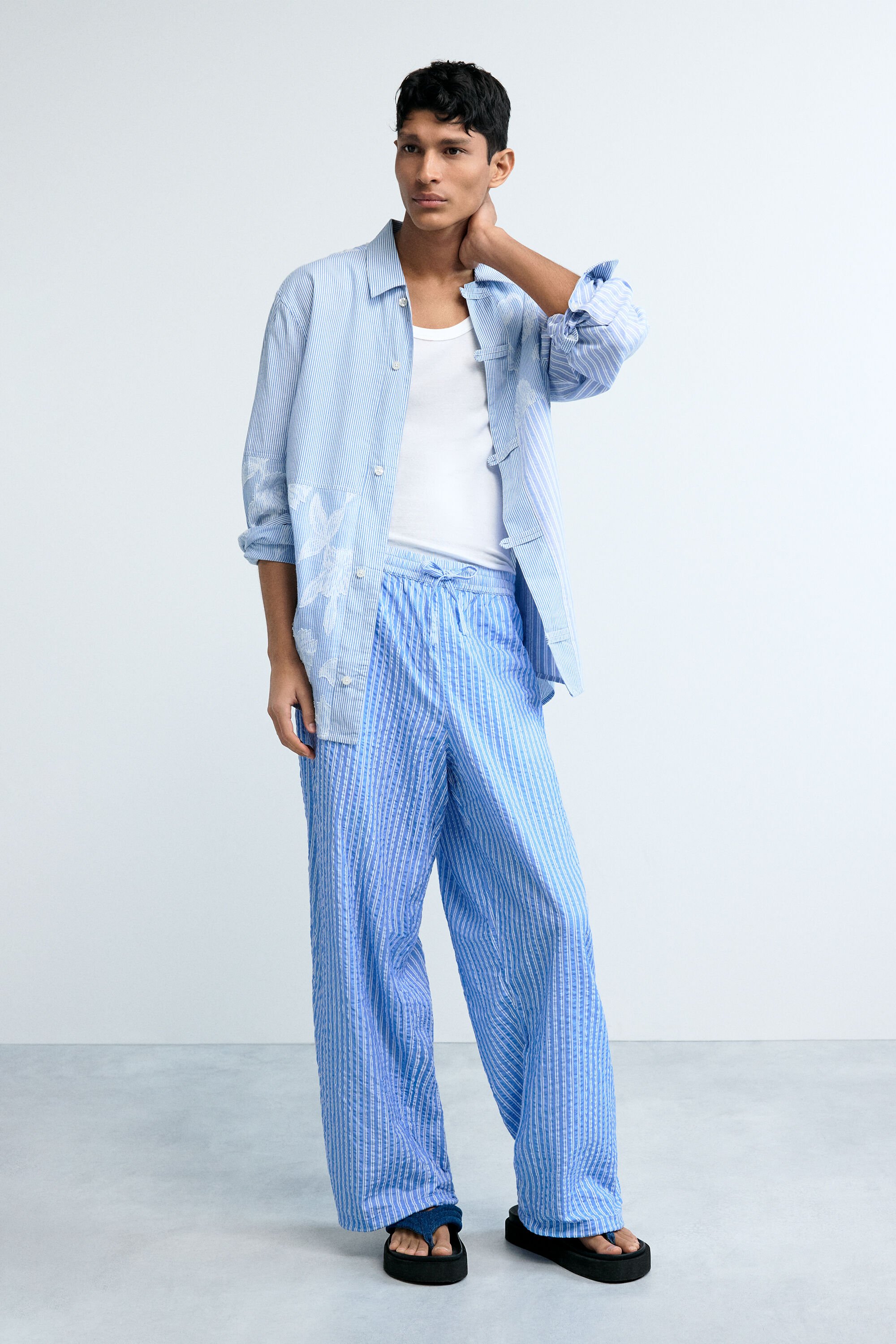 Long striped trouser