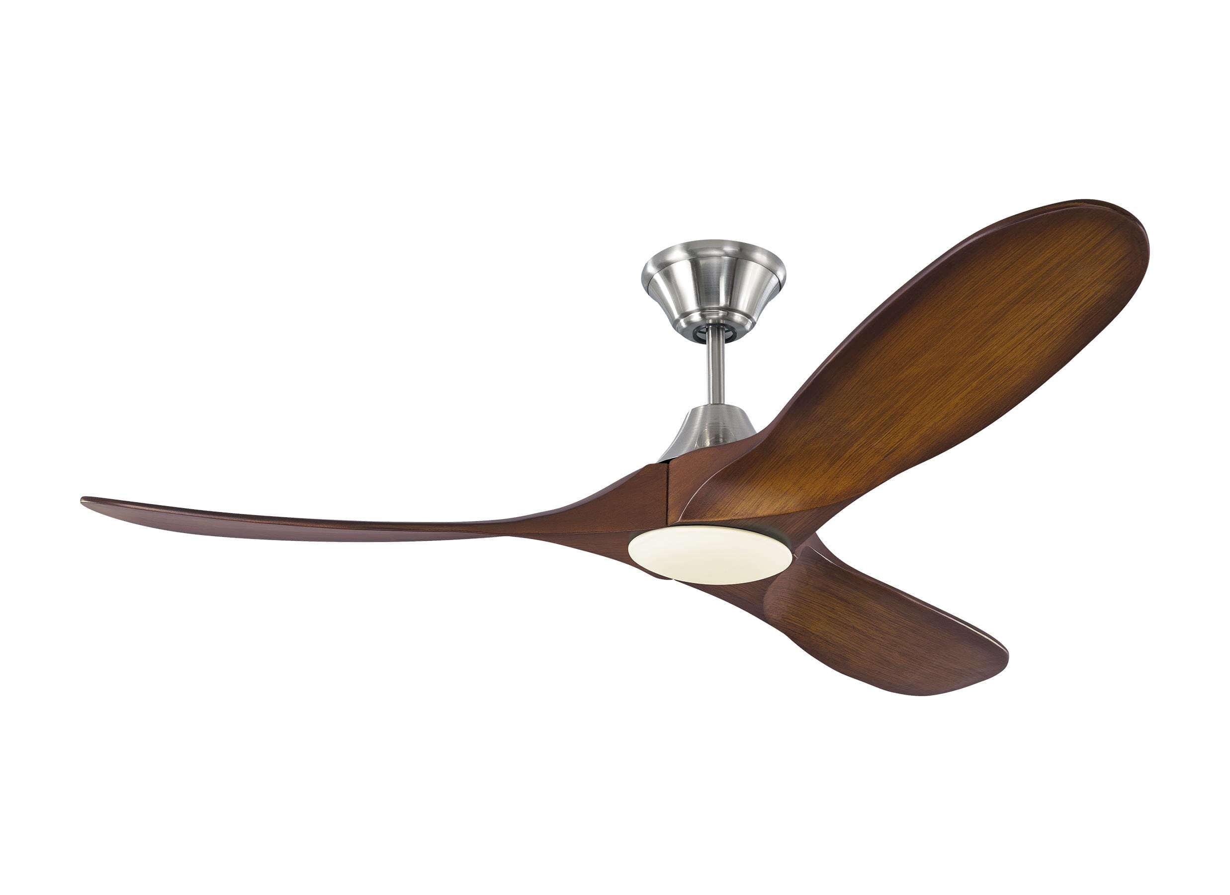 Brushed Steel 52"Ceiling Fan from the Maverick Collection