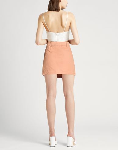 Crème Woman Mini skirt Camel Size 2 Cotton