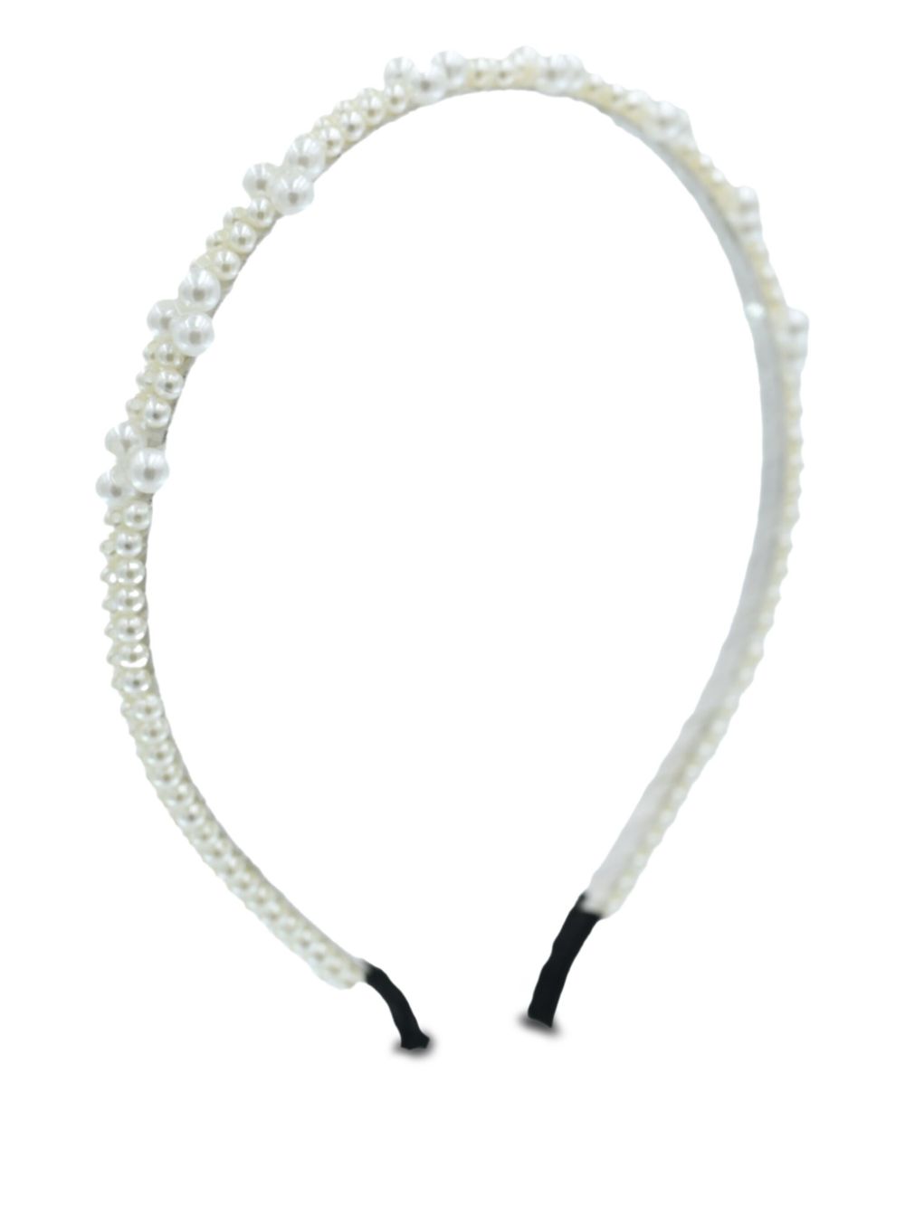 Pearl-embellished headband - White