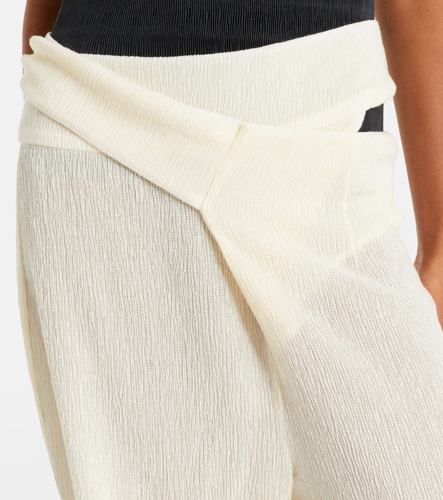 High-rise wide-leg pants