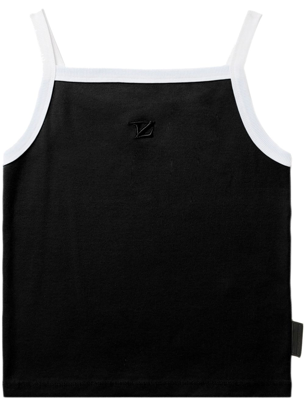Logo-embroidered tank top - Blue