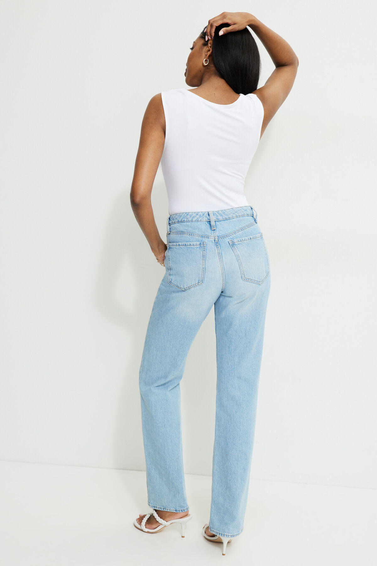 Cara High Rise Straight Leg Jeans