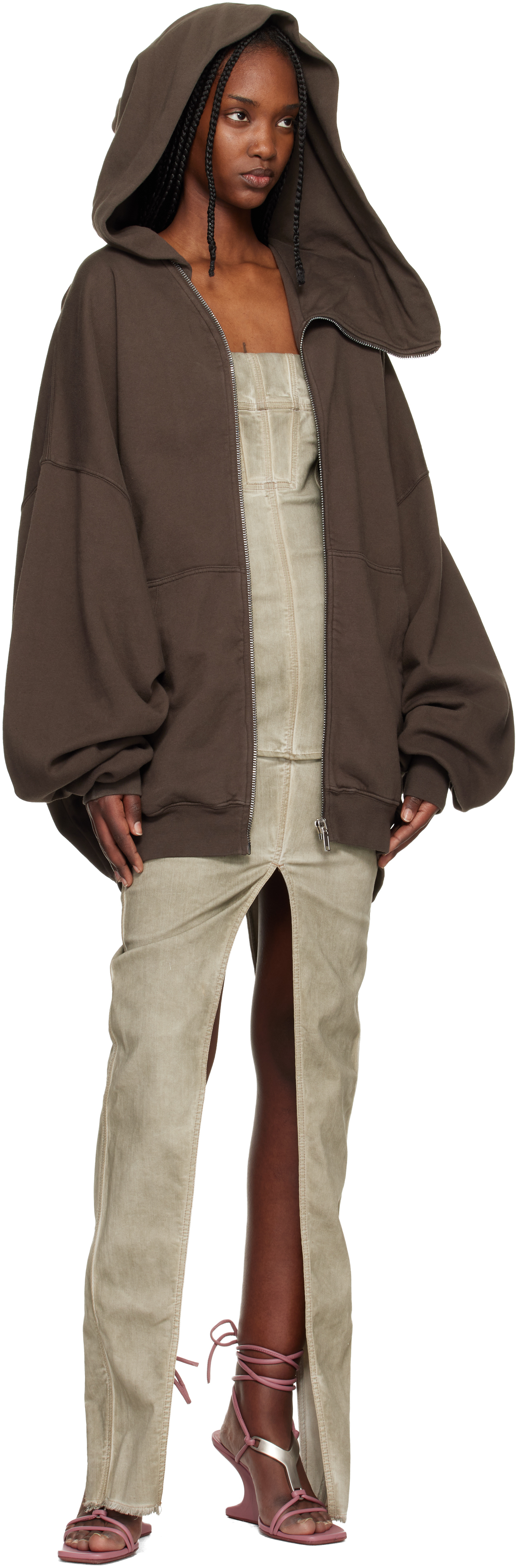 Gray Temple Mountain Hun Hoodie
