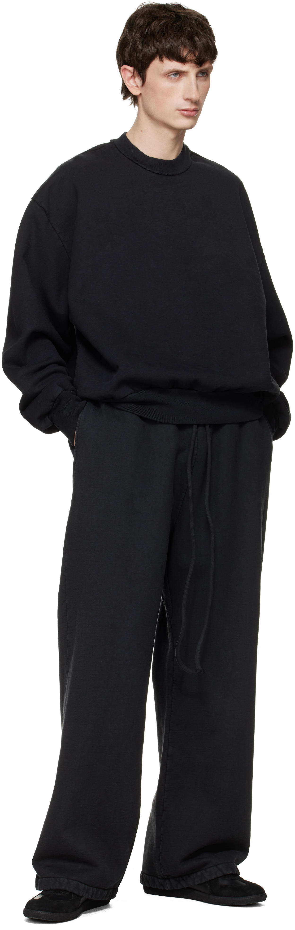 Black Sunfaded Classic Half Raglan Sweatshirt