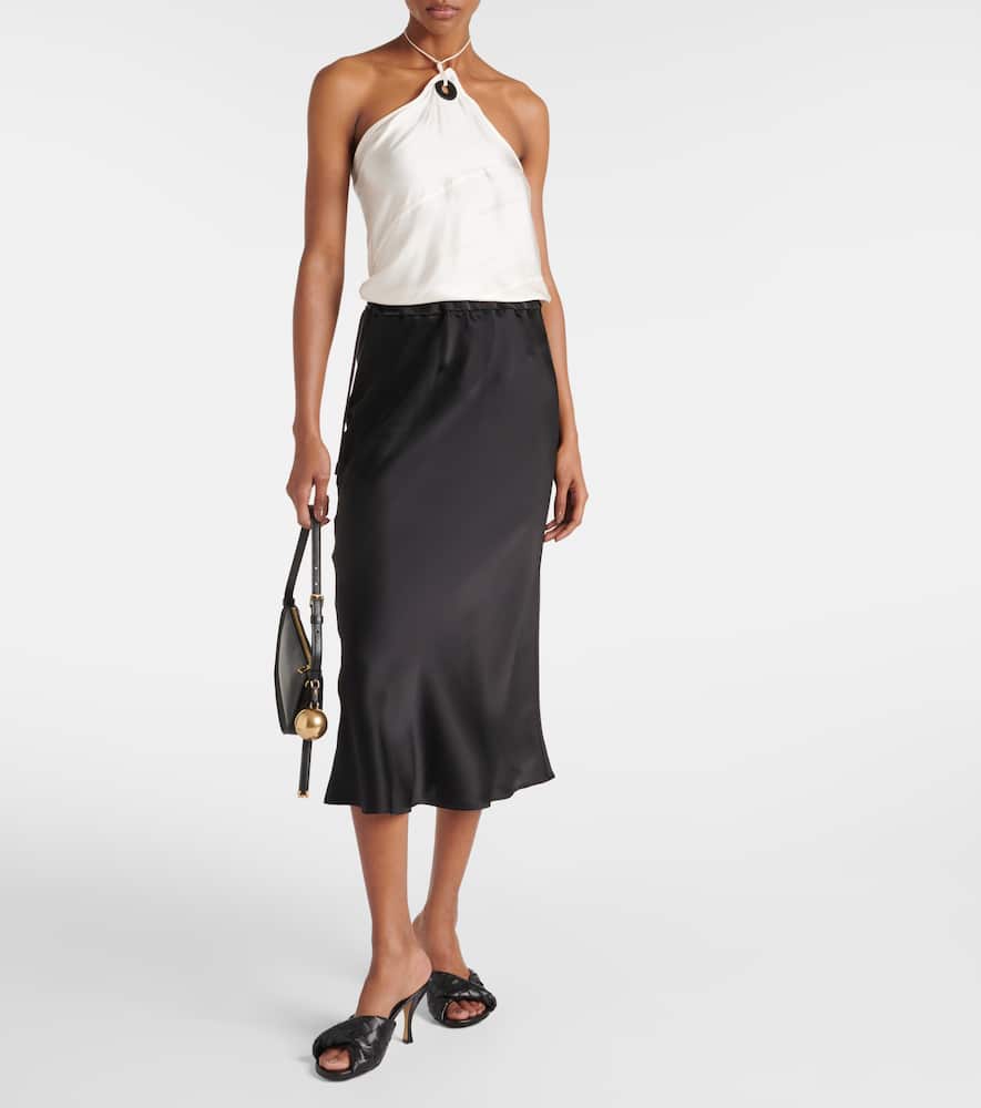 Editore satin midi skirt