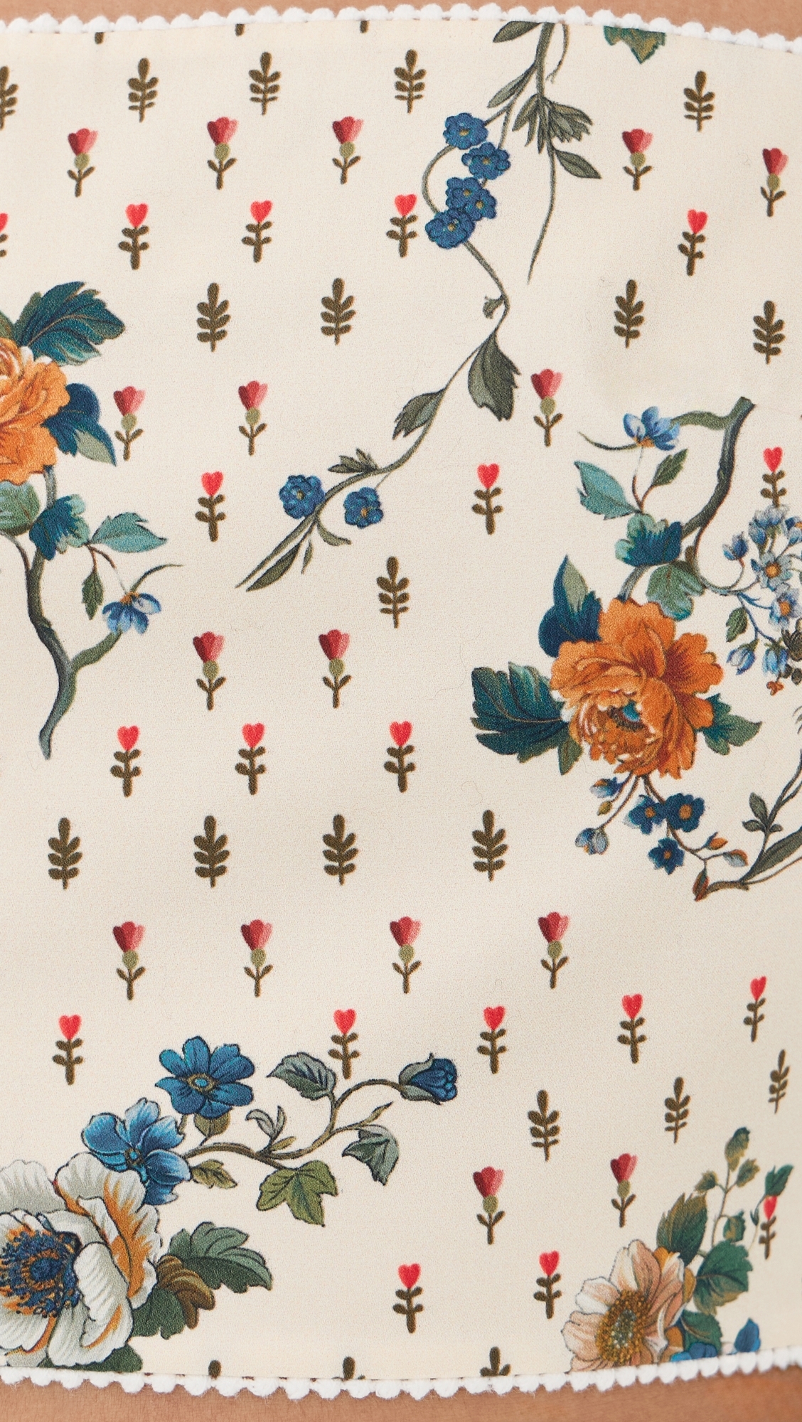 Didi Cotton Top MINATURE FLORAL CREAM