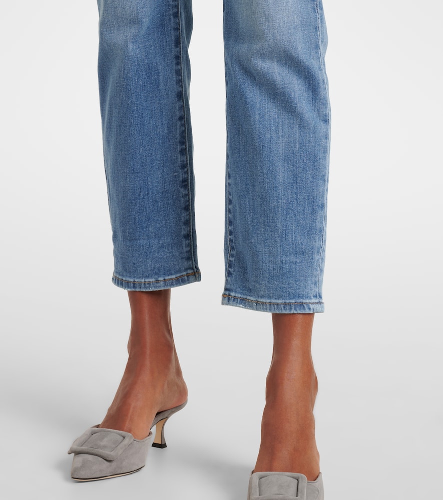 Mid-rise slim jeans