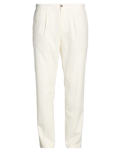 Man Pants Ivory Size 38 Wool, Polyester, Elastane