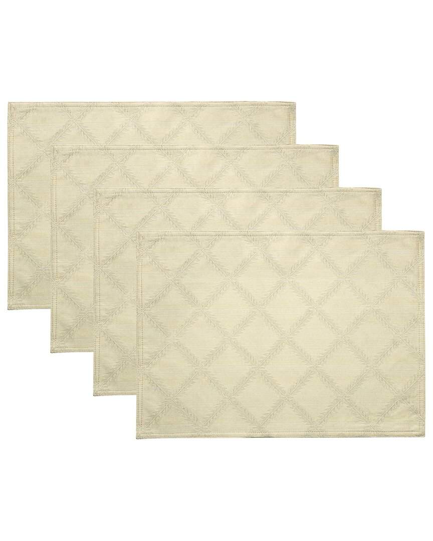 Laurel Leaf Placemats, Set Of 4-Ivory