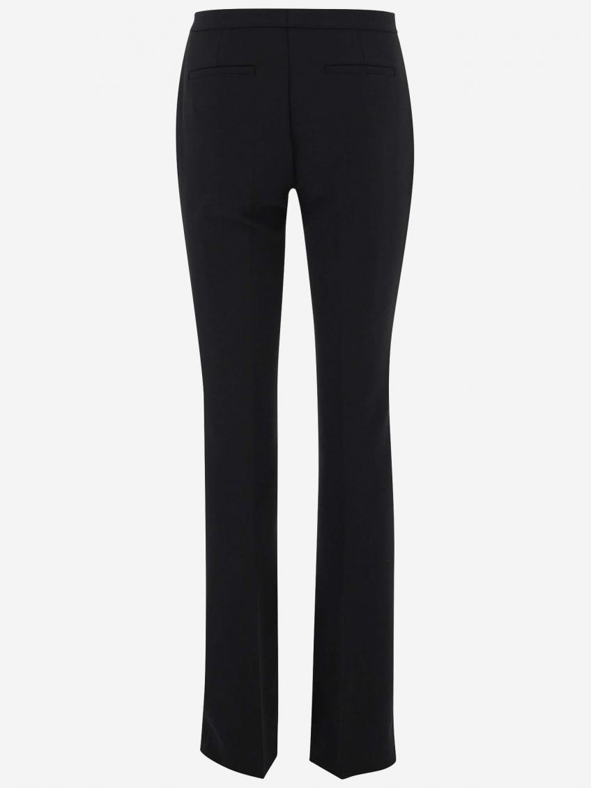 Pleated flared trousers - Z99 BLACK