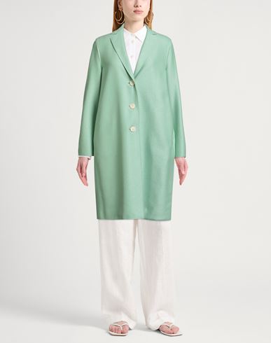 Woman Coat Light green Size 2 Virgin Wool