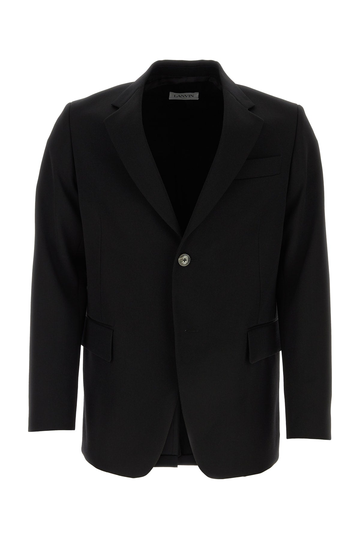 Single-Button Blazer — Black