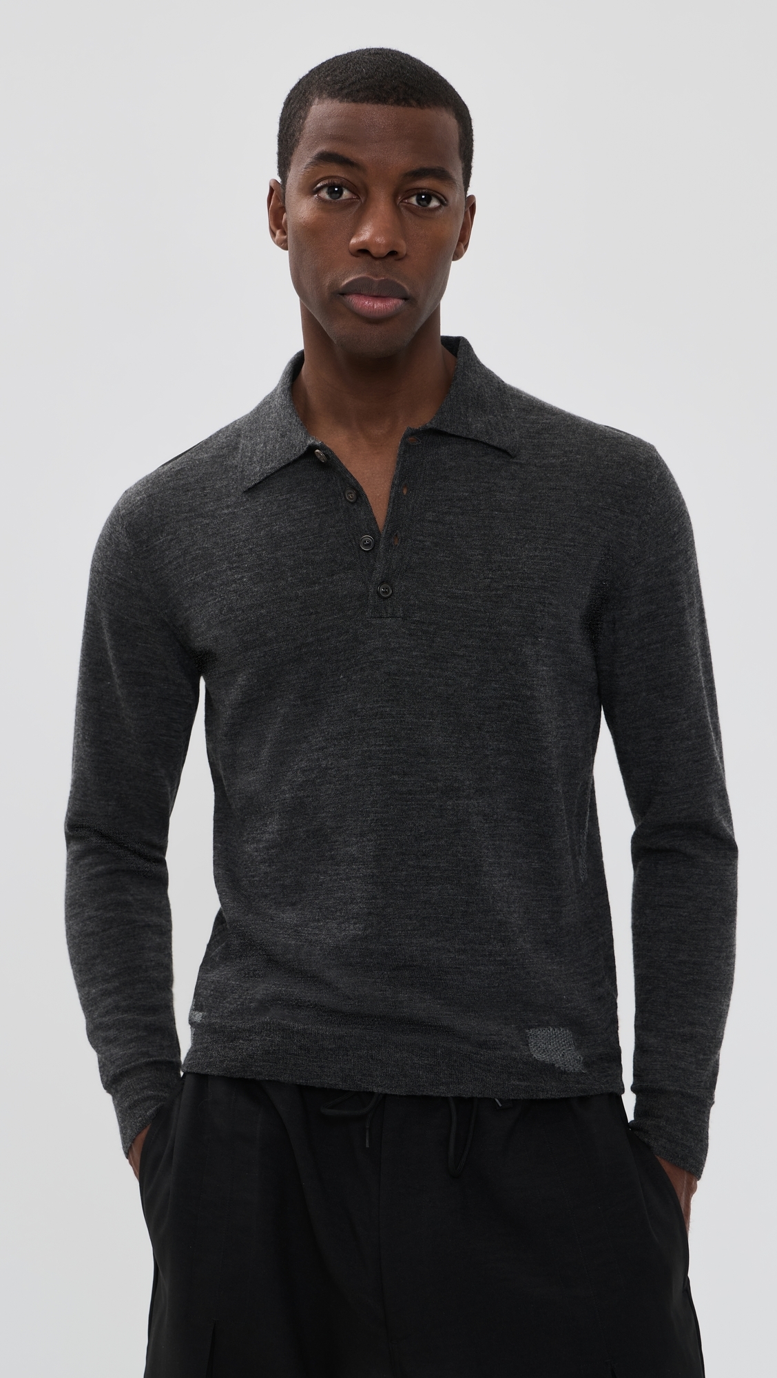 Polo Shirt Pullover Medium Grey