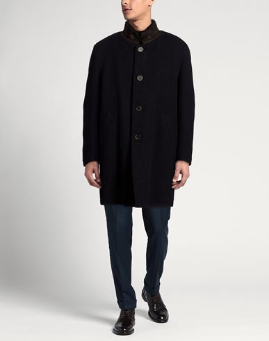 Man Coat Midnight blue Size 3XL Wool, Polyamide, Acrylic, Polyester, Mohair wool