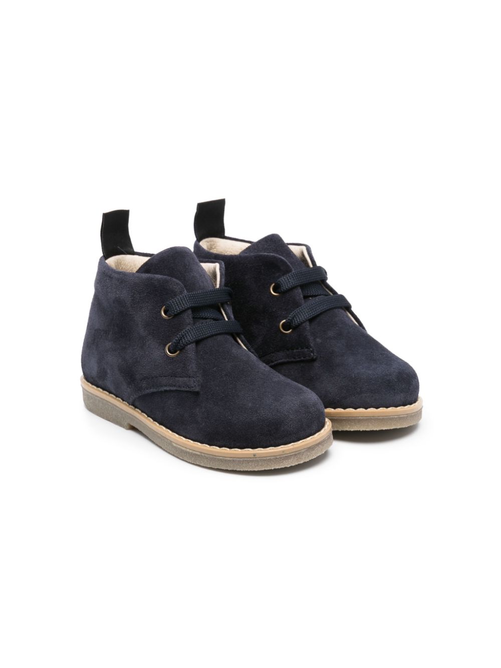 Lace-up suede boots - Blue