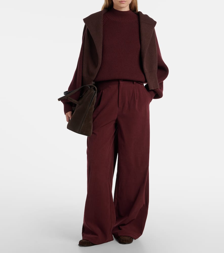 Floris corduroy wide-leg pants