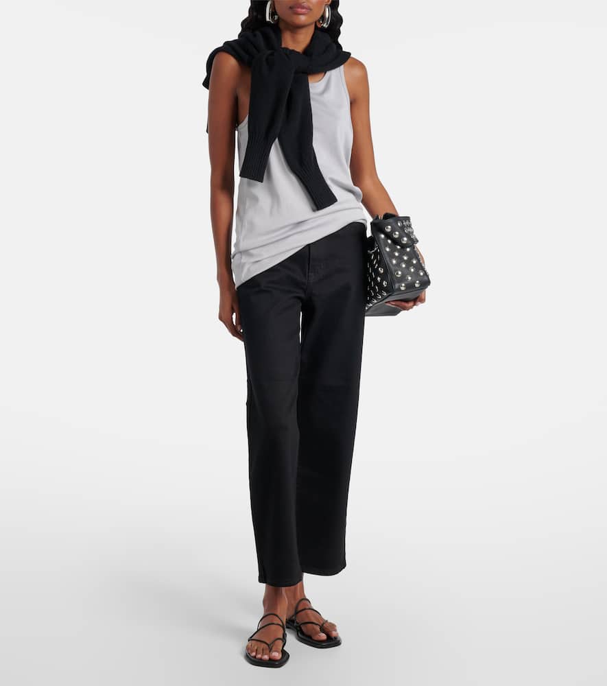 London mid-rise cropped straight jeans
