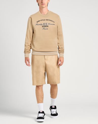 Man Sweatshirt Sand Size XL Cotton, Polyester
